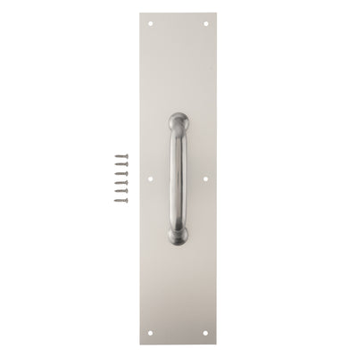 Brinks 15 in. L Satin Aluminum Pull Plate