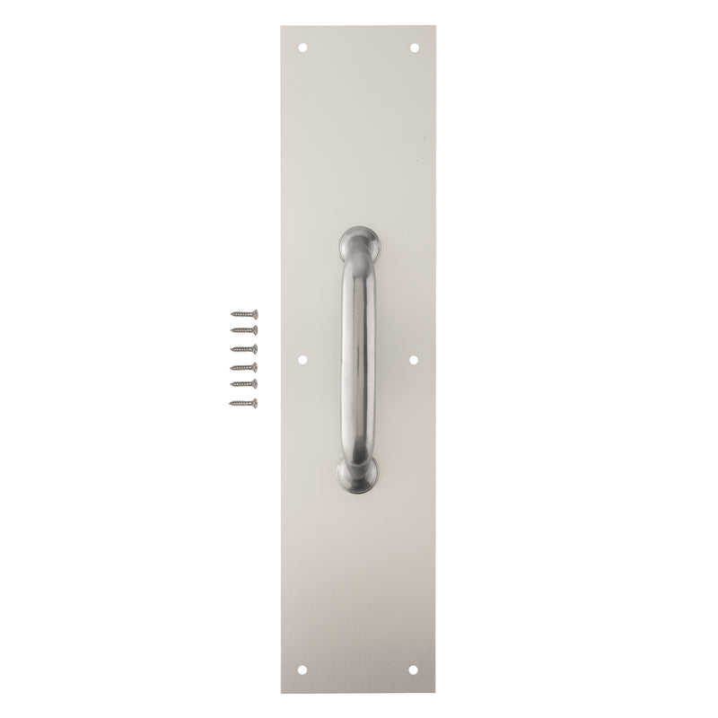 Brinks 15 in. L Satin Aluminum Pull Plate