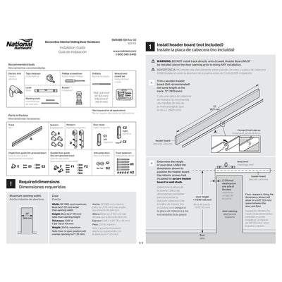 National Hardware Satin Nickel Silver Steel Barn Door Hanger Kit 1 pc