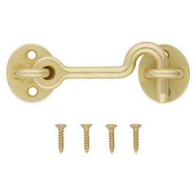 National Hardware Brushed Gold Steel Hook and Eye Closure 1 pc