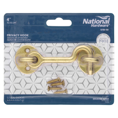 National Hardware Brushed Gold Steel Hook and Eye Closure 1 pc