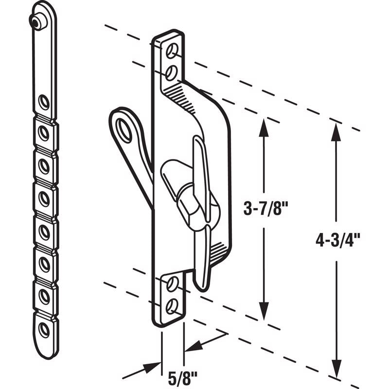 Prime-Line Silver Aluminum Left/Right Universal Louver Operator For Universal