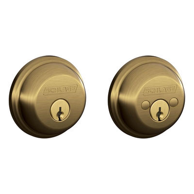 Schlage Antique Brass Zinc Double Cylinder Deadbolt