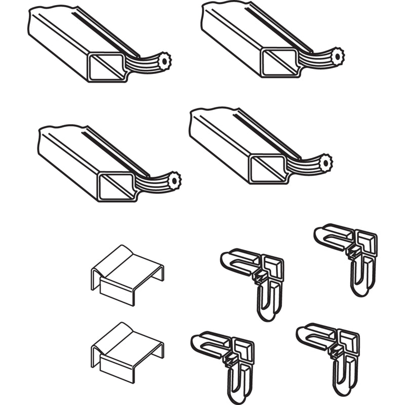 Prime-Line Mill Aluminum 5/16 in. W X 3/4 in. L Screen Frame Kit 1 pk