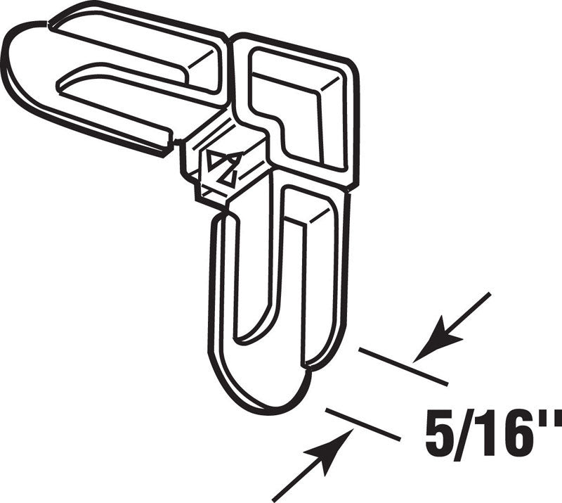 Prime-Line Bronze Plastic 5/16 in. W X 3/4 in. L Screen Frame Corner 1 pk