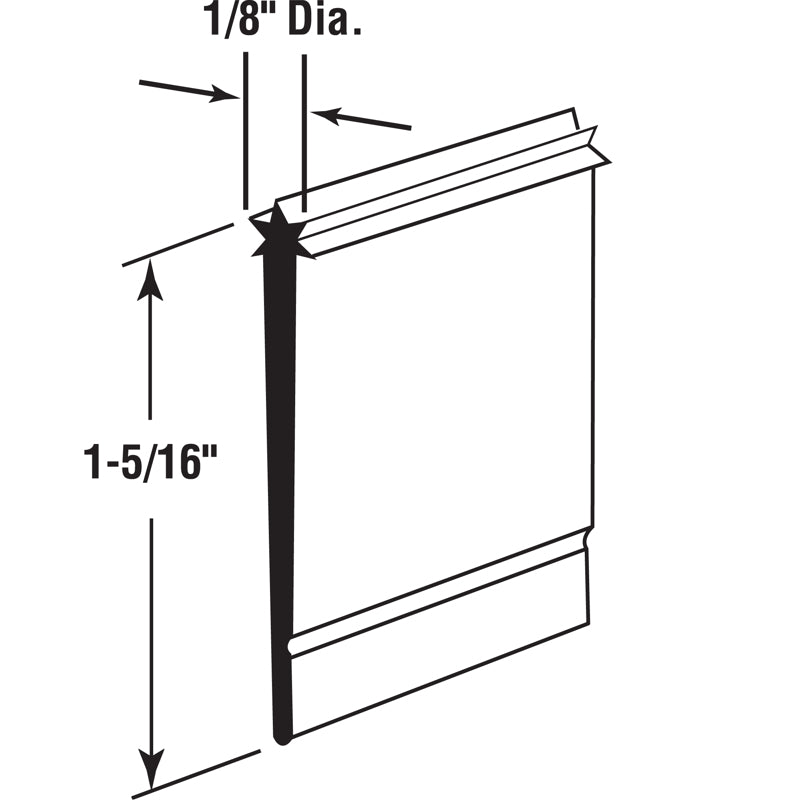 Prime-Line 1-5/16 in. W Gray Frameless Shower Door Sweep