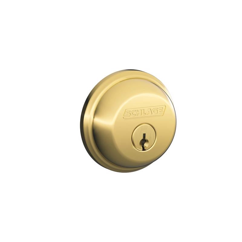 Schlage Bright Brass Zinc Single Cylinder Deadbolt