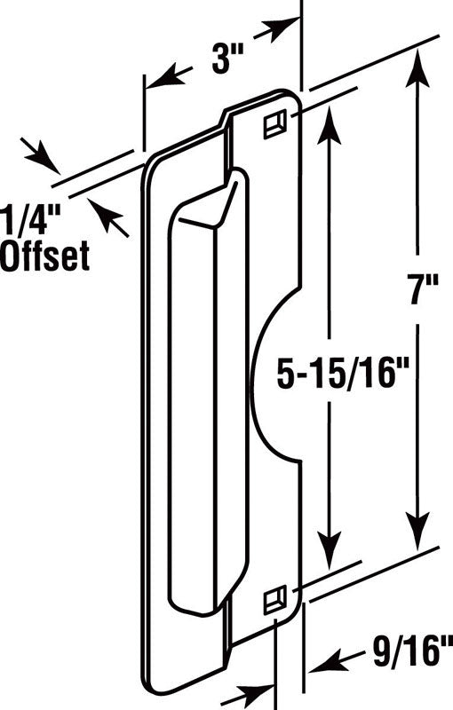 Prime-Line 3 in. H X 7 in. L Brushed Stainless Steel Steel Latch Guard