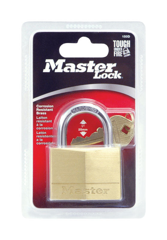 Master Lock 1-7/16 in. H X 5/8 in. W X 2 in. L Brass 5-Pin Cylinder Padlock