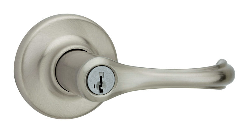 Weiser Alfini Satin Nickel Entry Lockset 1-3/4 in.