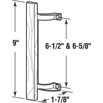 Prime-Line Wood Tone Steel Indoor and Outdoor Patio Door Handle Set