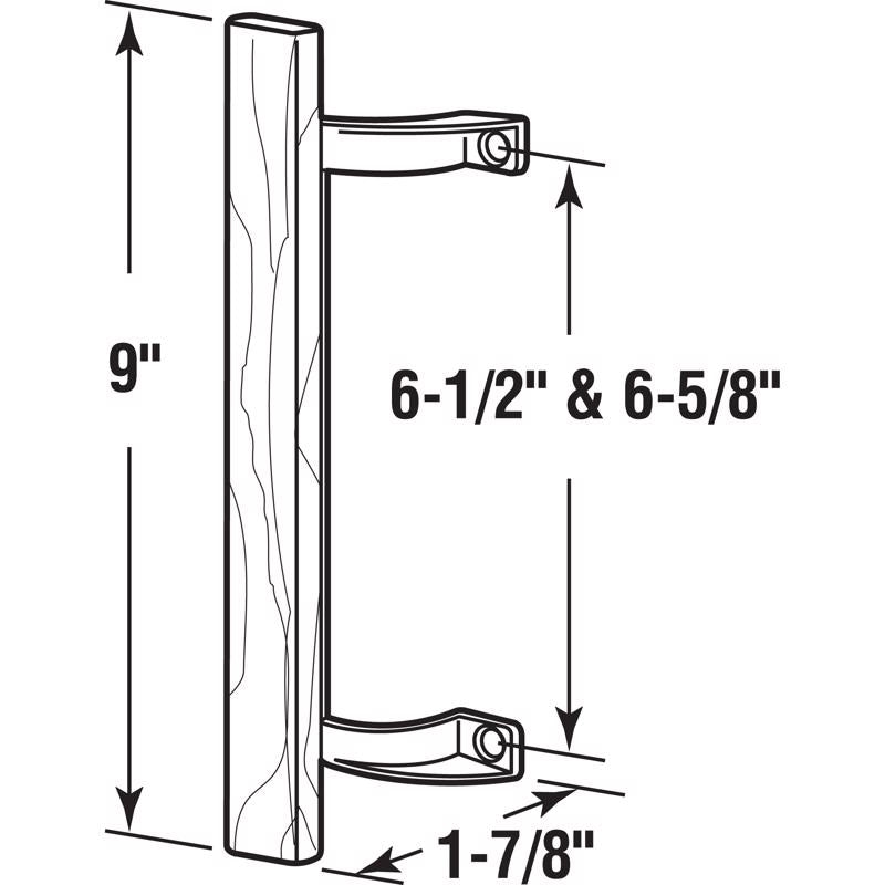 Prime-Line Wood Tone Steel Indoor and Outdoor Patio Door Handle Set