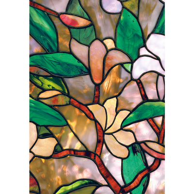 Artscape Multicolored Magnolia Indoor Window Film 24 in. W X 36 in. L