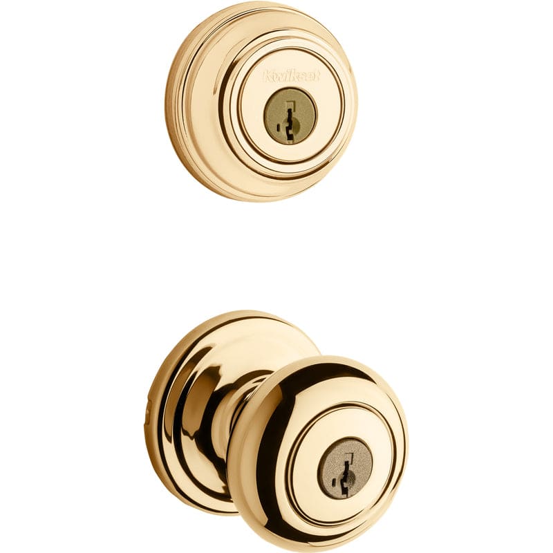 Kwikset-SmartKey-Juno-Polished-Brass-Entry-Knob-and-Single-Cylinder-Deadbolt-KW1-1-3-4-in