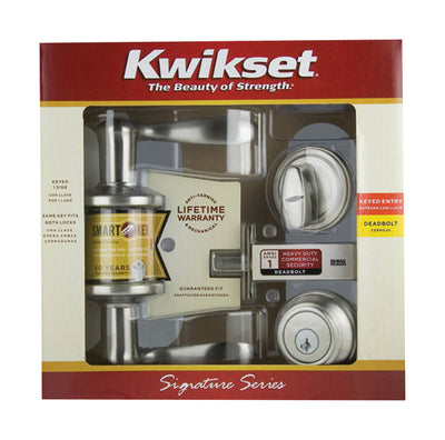 Kwikset-SmartKey-Tustin-Satin-Nickel-Entry-Lever-and-Deadbolt-Set-KW1-1-3-4-in