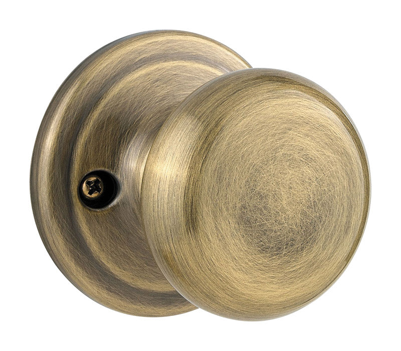 Kwikset-Juno-Antique-Brass-Dummy-Knob-Right-or-Left-Handed