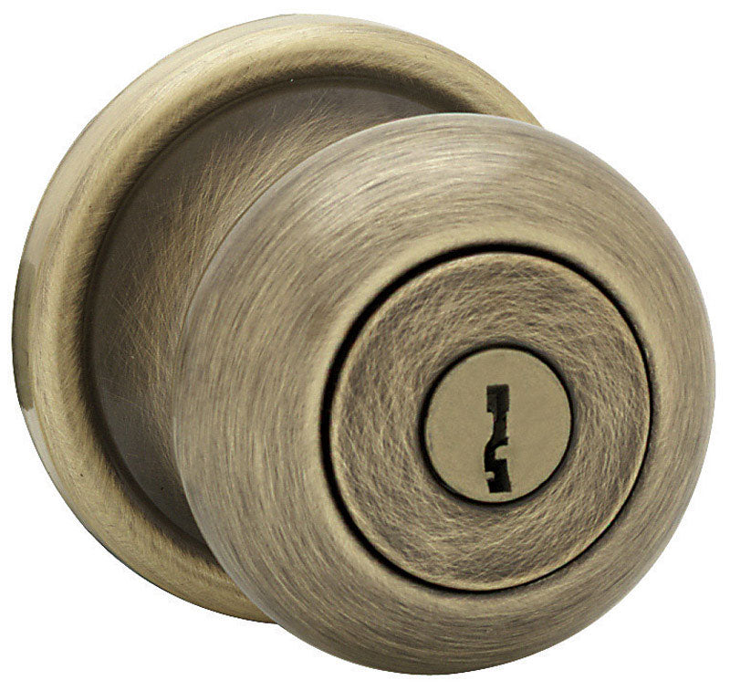 Kwikset-SmartKey-Juno-Antique-Brass-Entry-Lockset-KW1-1-3-4-in