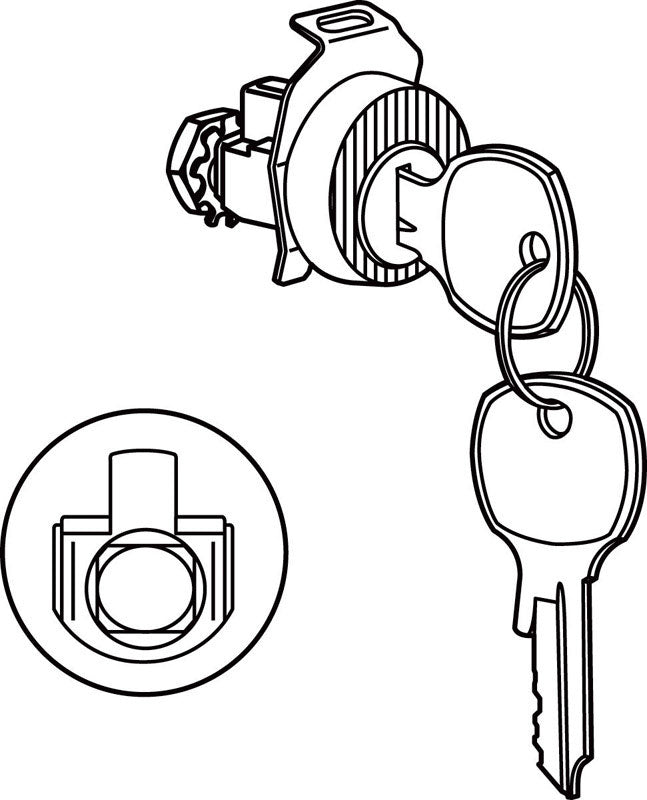 Prime-Line Nickel Steel Clockwise Mailbox Lock Cylinder