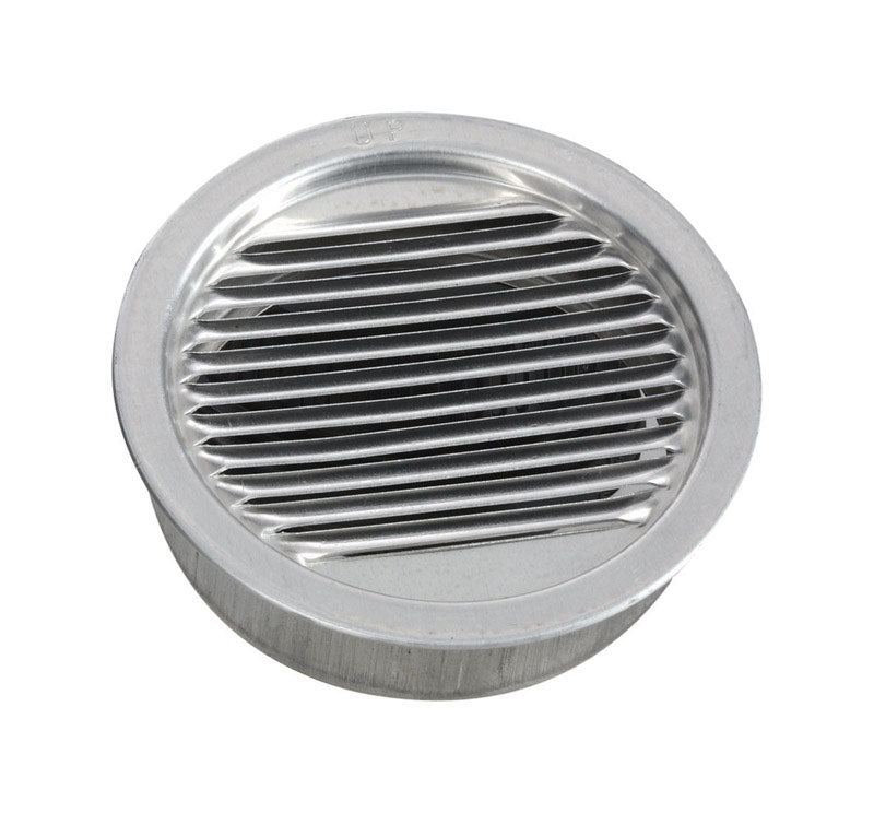 Air Vent 4 in. W X 4 in. L Mill Silver Aluminum Mini Louver