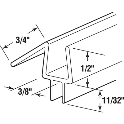 Prime-Line Clear Vinyl Door Bottoms 1 pk