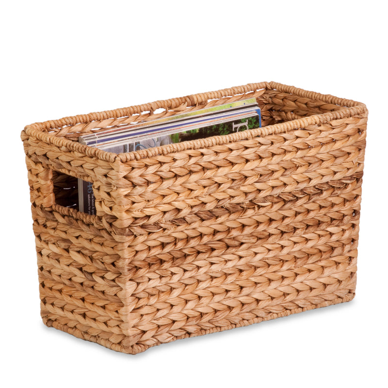 Honey-Can-Do Banana Leaf 15-1/2 in. L X 5 in. W X 10 in. H Brown/Natural Magazine Basket