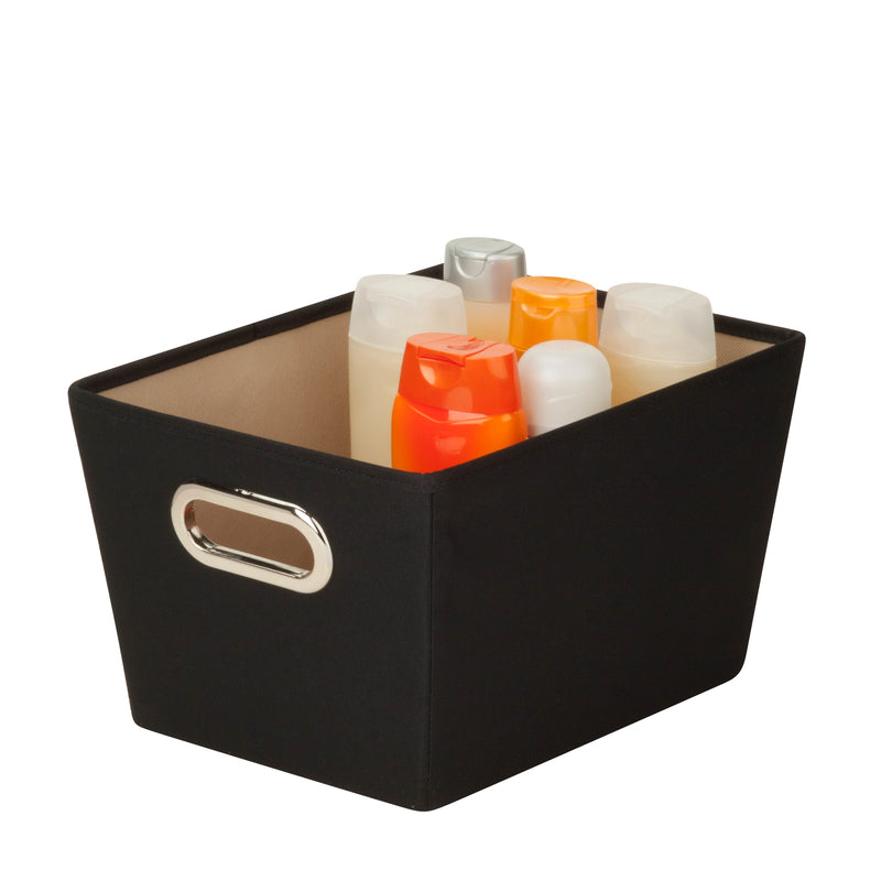 Honey-Can-Do Black Fabric Storage Bin 7-9/16 in. H X 9-13/16 in. W X 13 in. D