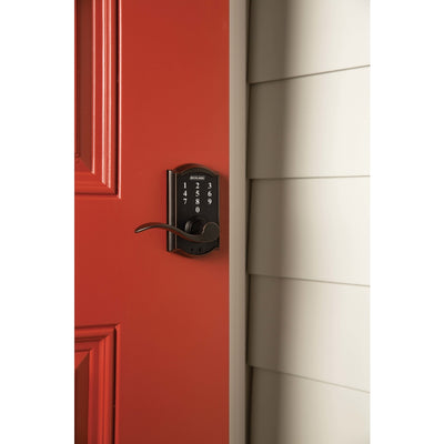 Schlage Aged Bronze Steel Electric Touch Screen Entry Lock