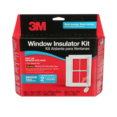 3M Clear Indoor Window Film Insulator Kit 60 in. W X 36 in. L
