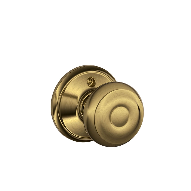 Schlage Georgian Antique Brass Dummy Knob Right or Left Handed