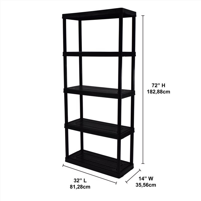 Maxit 72 in. H X 32 in. W X 14 in. D Resin Shelving Unit