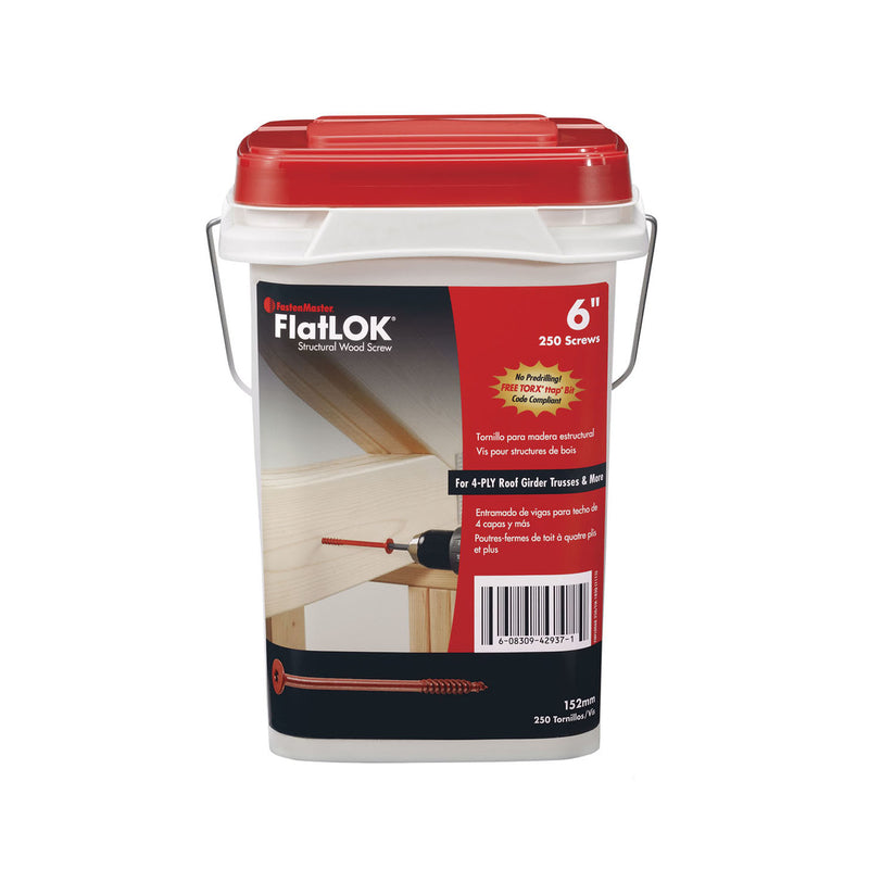 FastenMaster FlatLok No. 14 X 6 in. L Torx Ttap Epoxy Wood Screws 250 pk