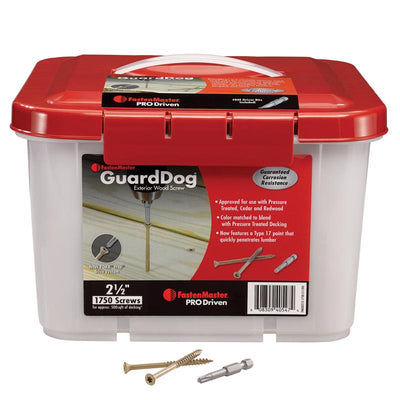 FastenMaster GuardDog No. 10 X 2-1/2 in. L Phillips/Square Bugle Head Deck Screws 1750 pk