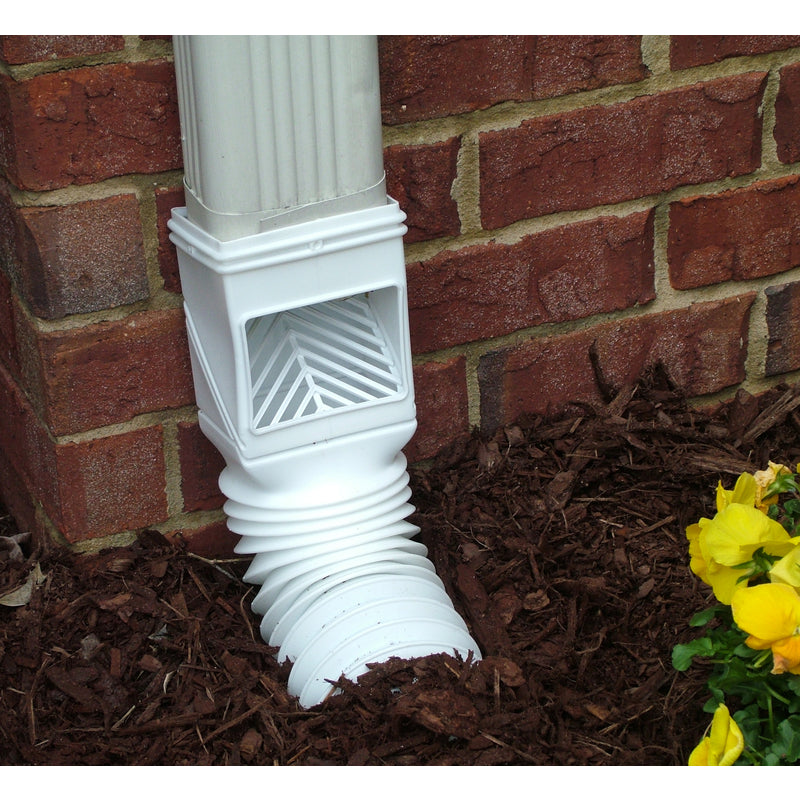 Amerimax FlexGrate 4.625 in. W X 4.625 in. L White Vinyl Downspout Filter