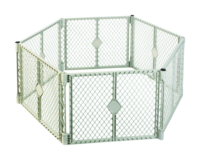 North States Superyard Gray 26 in. H X 18.5 in. W Plastic Child Safety Gate