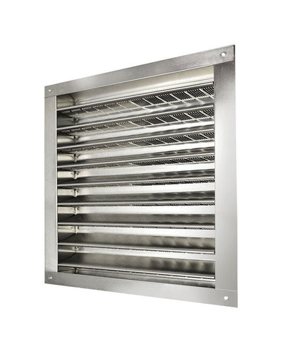 Master Flow 12 in. W X 12 in. L Metallic Silver Aluminum Wall Louver
