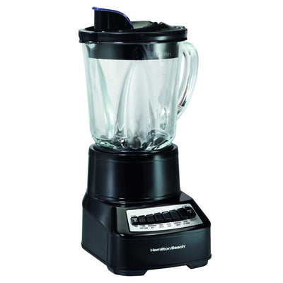 Hamilton Beach Wave Crusher Black Plastic Blender 40 oz 14 speed