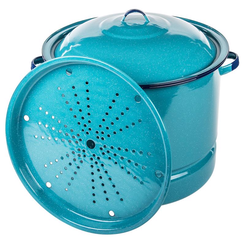 Cinsa Steel Steamer Set 15 qt Turquoise