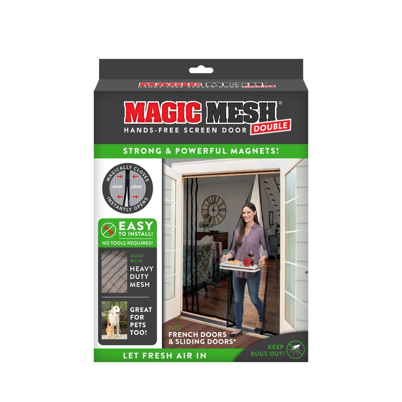 Magic Mesh 83 in. H X 75 in. W Black Mesh Hands-Free Magnetic Screen Door