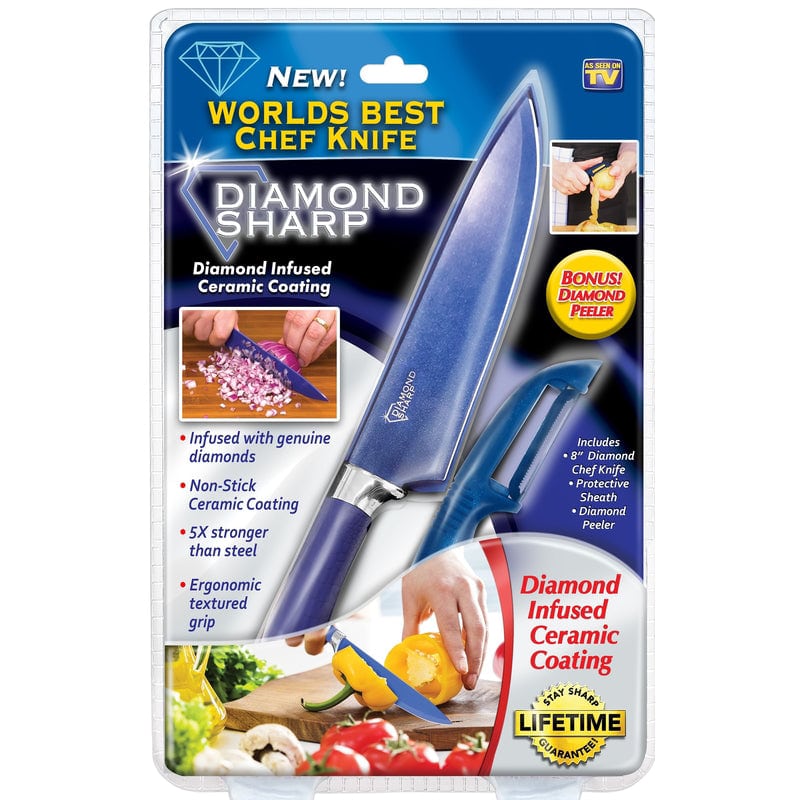 Diamond Sharp Knife and Peeler Set 2 pc