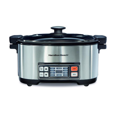 Hamilton Beach 6 qt Silver Stainless Steel Programmable Multi-Cooker