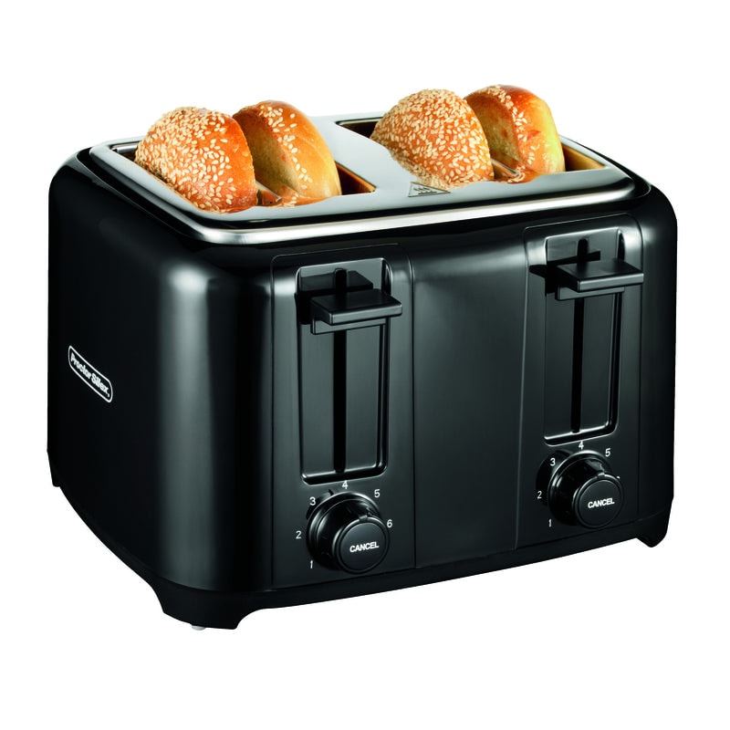 Proctor Silex Plastic Black 4 slot Toaster 8 in. H X 12.25 in. W X 11.31 in. D