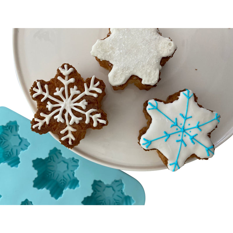 Handstand Kitchen Winter Wonderland Snowflake Cupcake Mold Silicone 1 pk