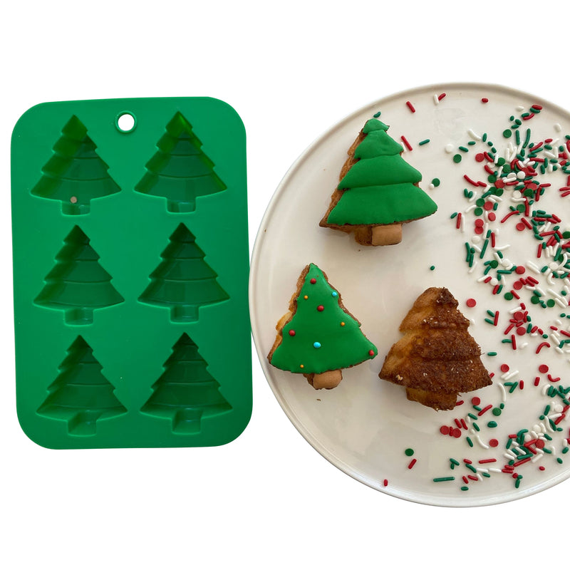 Handstand Kitchen Winter Wonderland Holiday Tree Cupcake Mold Silicone 1 pk