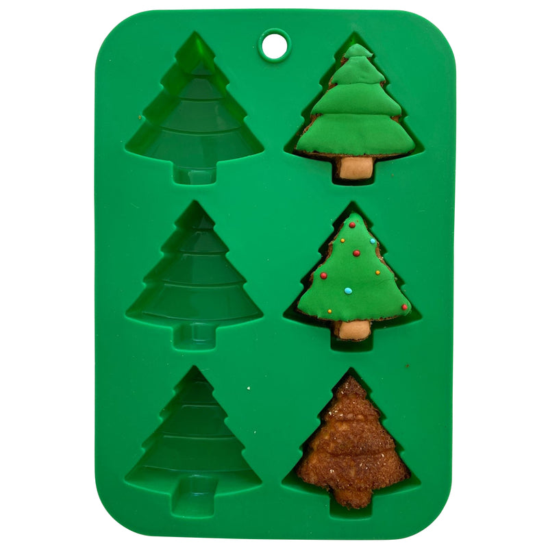 Handstand Kitchen Winter Wonderland Holiday Tree Cupcake Mold Silicone 1 pk