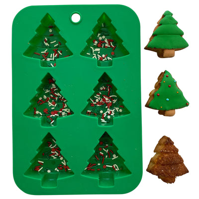 Handstand Kitchen Winter Wonderland Holiday Tree Cupcake Mold Silicone 1 pk