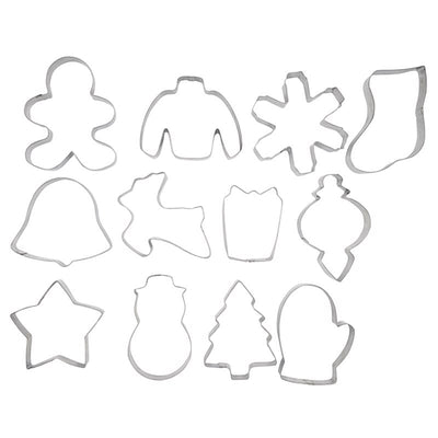 Handstand Kitchen Winter Wonderland Christmas Cookie Cutter Set Stainless Steel 12 pc