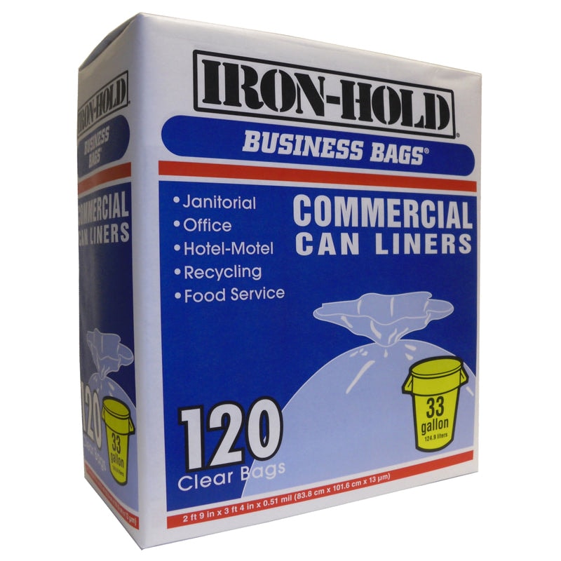 Iron-Hold 33 gal Drum Liners Twist Tie 120 pk