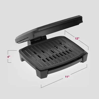 George Foreman Submersible Black Plastic Nonstick Surface Indoor Grill 75 in.