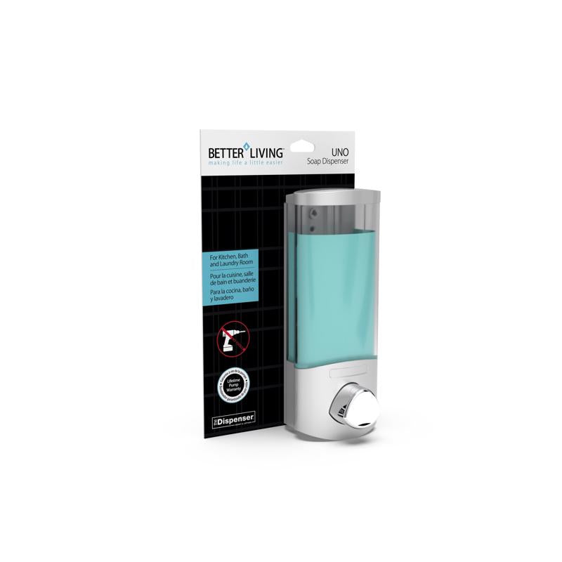 Better Living Euro Uno 12.2 oz Wall Mount Touch Free Liquid Soap Dispenser