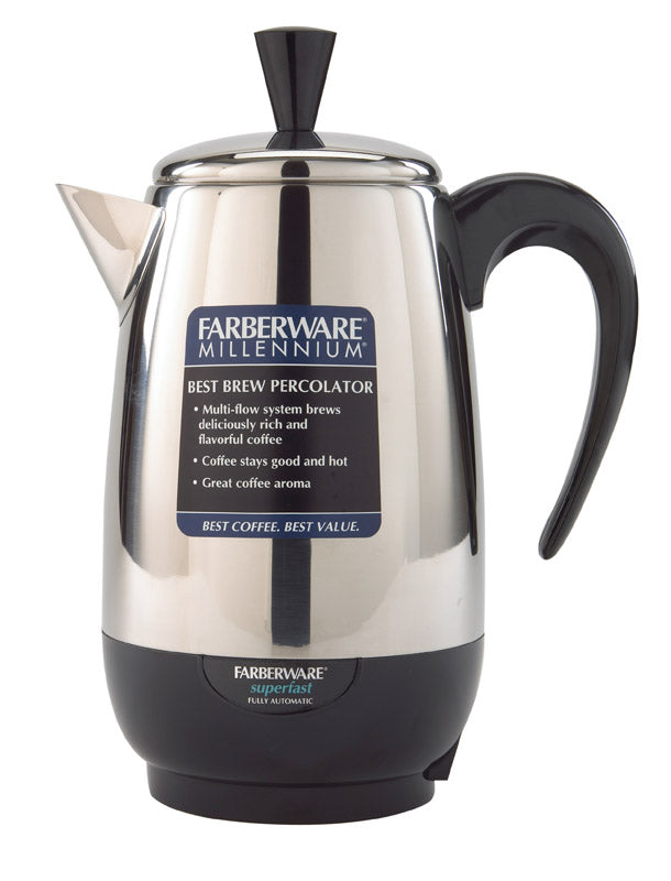 Farberware 8 cups Black/Silver Percolator